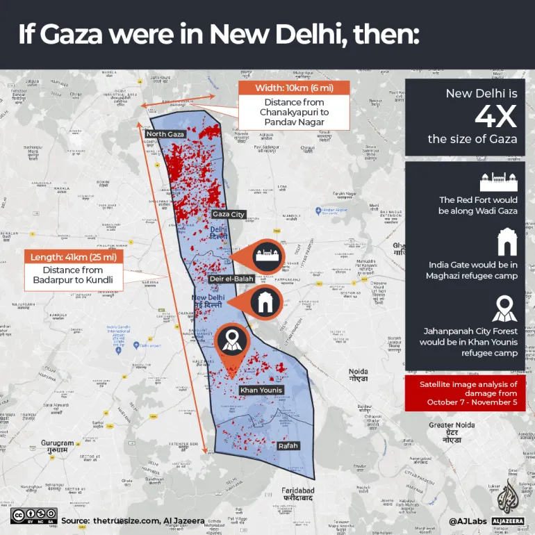 If Gaza was in your city, how much would be destroyed?